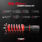 24 Step Damper Coilover Lowering Kit for Subaru Impreza WRX (2002–2007) & Forester (2003–2008)