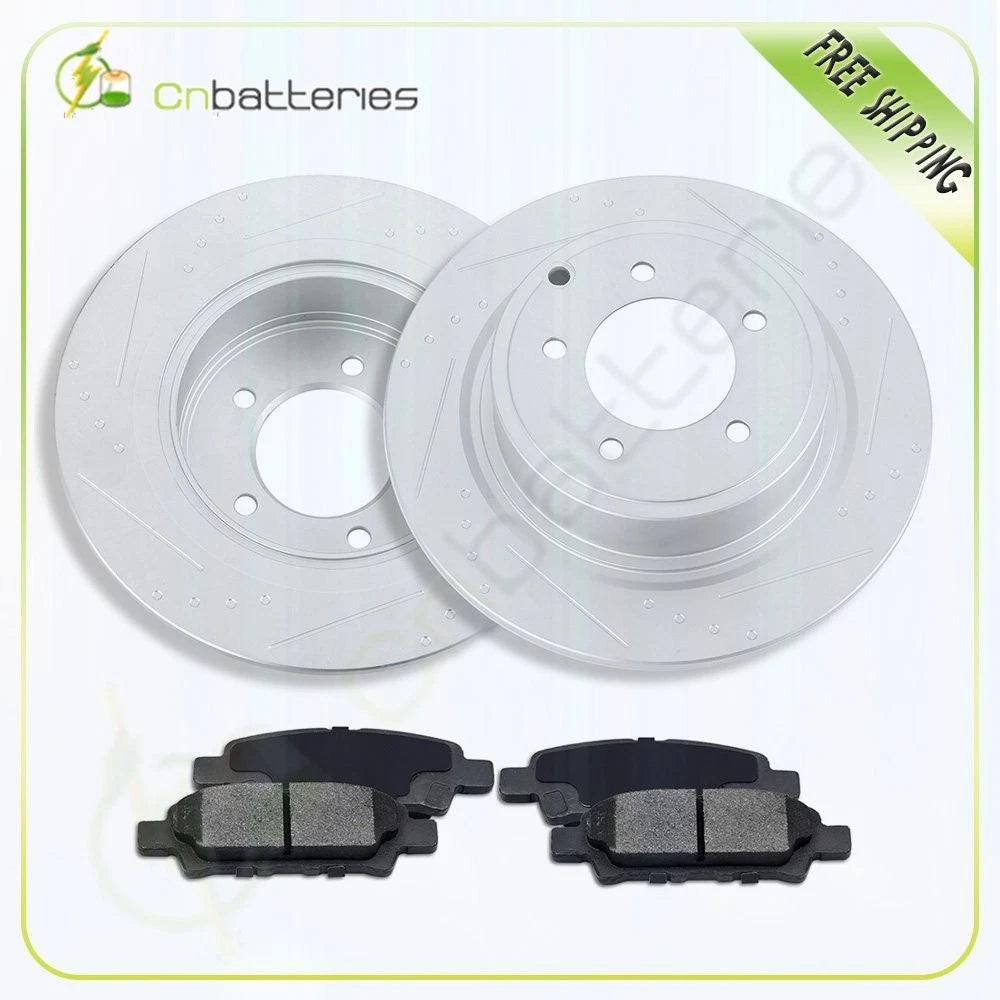 Rear Brake Rotors & Ceramic Pads for Chrysler Dodge Jeep (2007–2017)