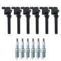 Set of 6 Ignition Coils & NGK Laser Platinum Spark Plugs for Ford Escape (2001–2007)