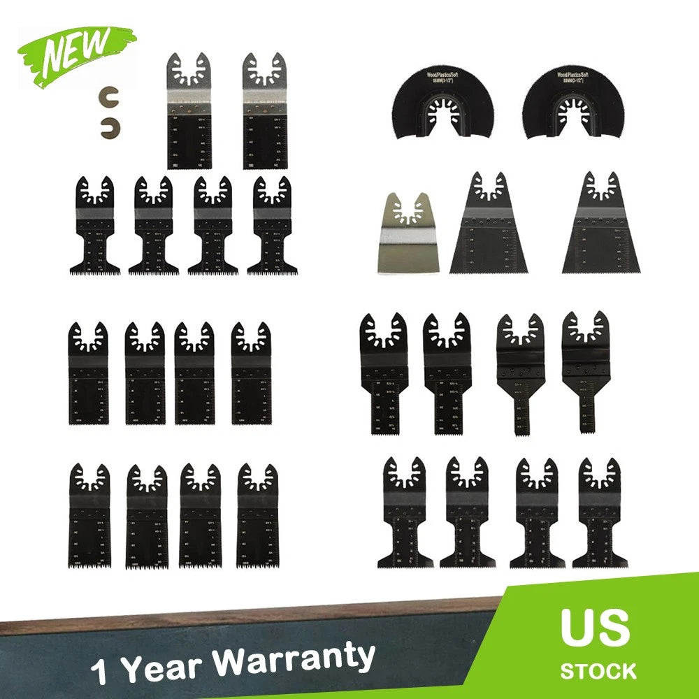 Set of 29 Oscillating Saw Blades for Universal Tools