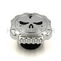 Chrome Skull Vented Gas Cap for Harley XL & Big Twin (1984–2015)