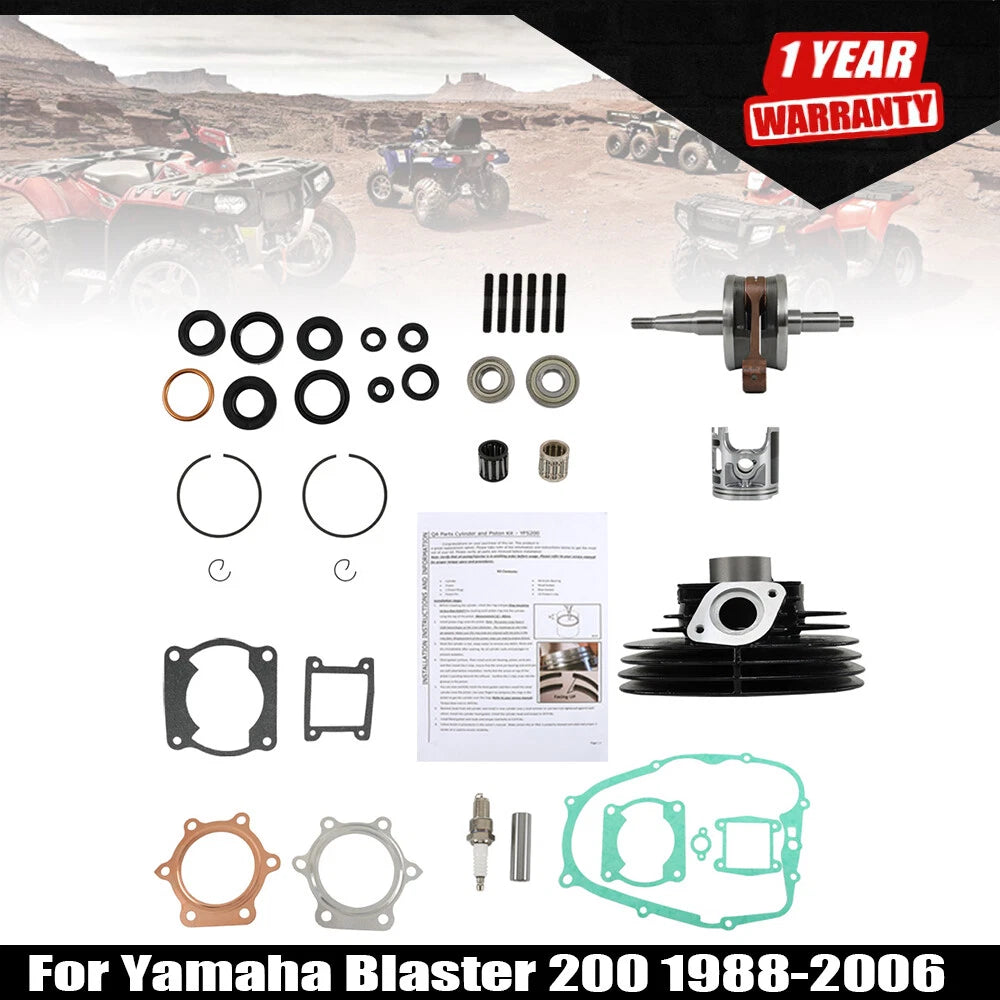Piston Cylinder Crank Rebuild Gasket Kit for Yamaha Blaster (1988–2006)
