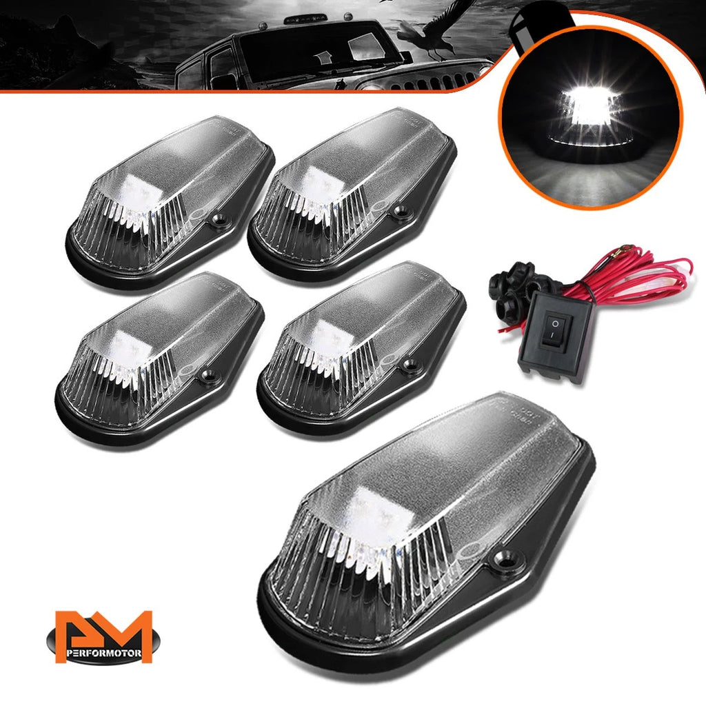 5Pcs LED Cab Roof Running Light W/Switch for Ford F-Series (1980–1996)