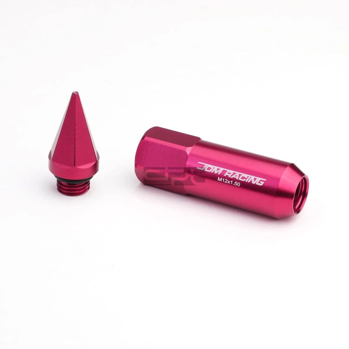 20x M12x1.5 90mm Tall Pink Aluminum Spiked Lug Nuts + Adapter