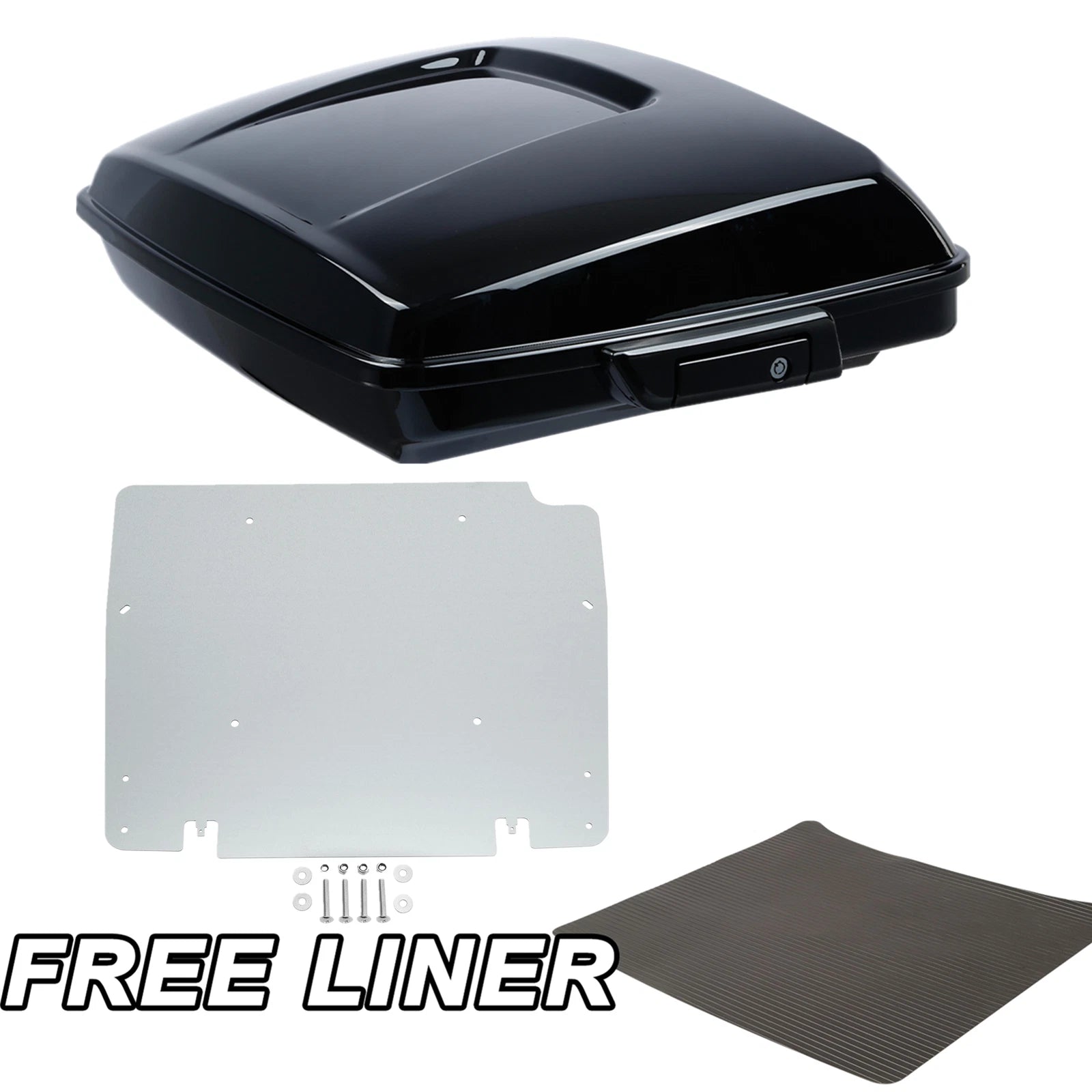 Black Razor Trunk Base Plate for Harley Touring Electra Glide (2014–2026)