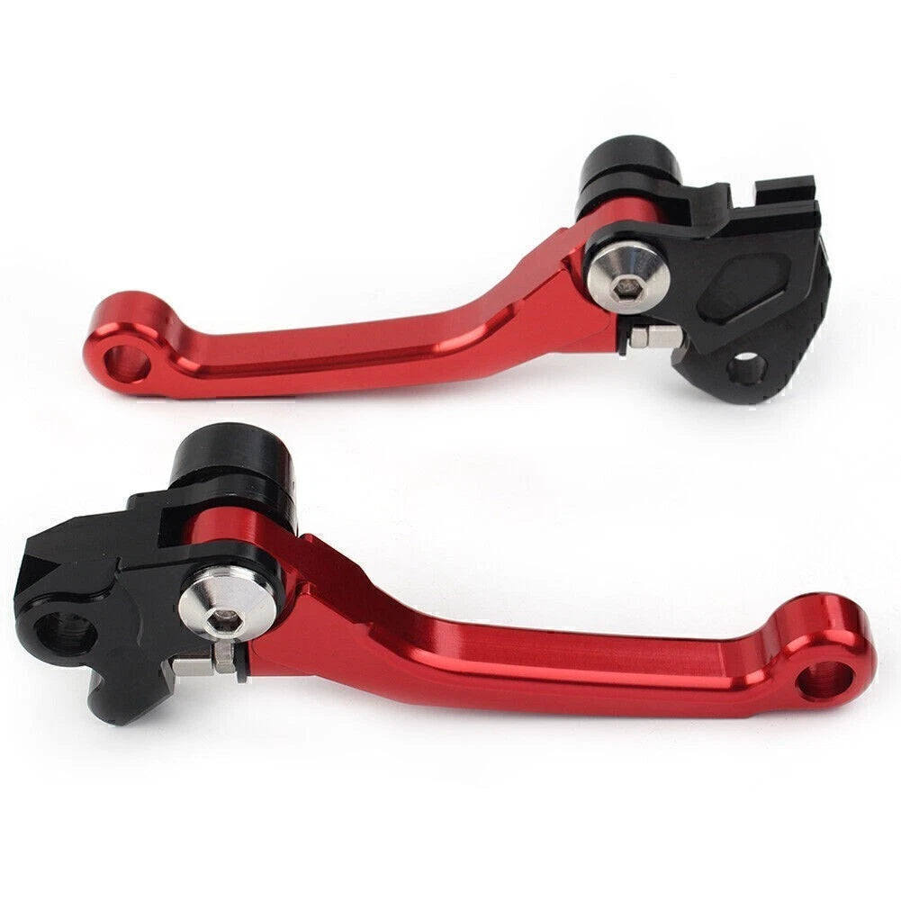 CNC Aluminum Brake Clutch Levers for Suzuki RMZ450 (2005–2022) - Red
