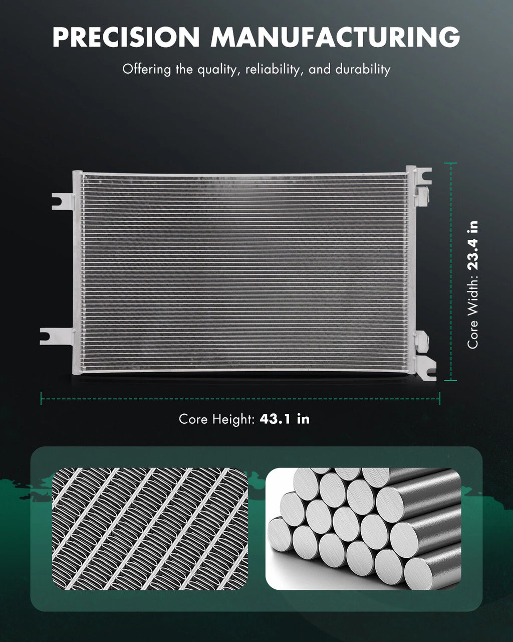 Aluminum AC Condenser for International Harvester ProStar (2010–2014)