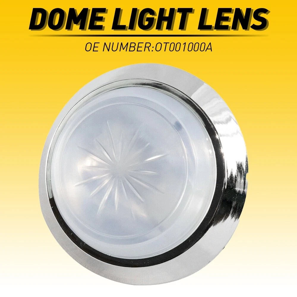 Round Dome Light Base & Lens for Chevrolet Camaro Firebird Nova (1971–1981)