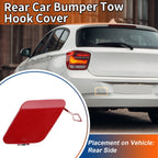 Rear Car Bumper Tow Hook Cover for BMW 1 Series F20 (2012–2019) No. 51120038888 Crimson Red