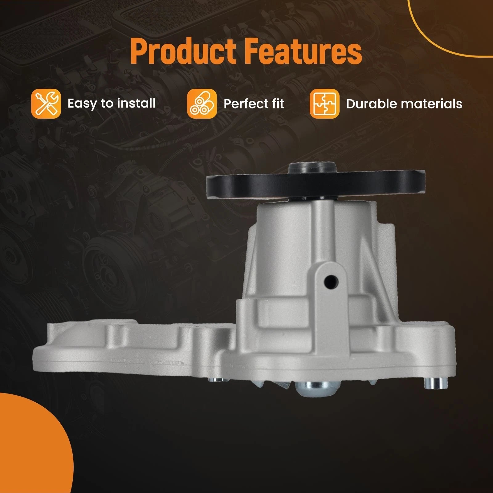 Water Pump for Honda 1.5L (2007–2008) Aluminum Direct Fit