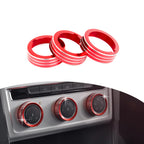 Red AC Climate Control Knob Covers Ring for Volkswagen Golf GTI MK7 (2015–2020)