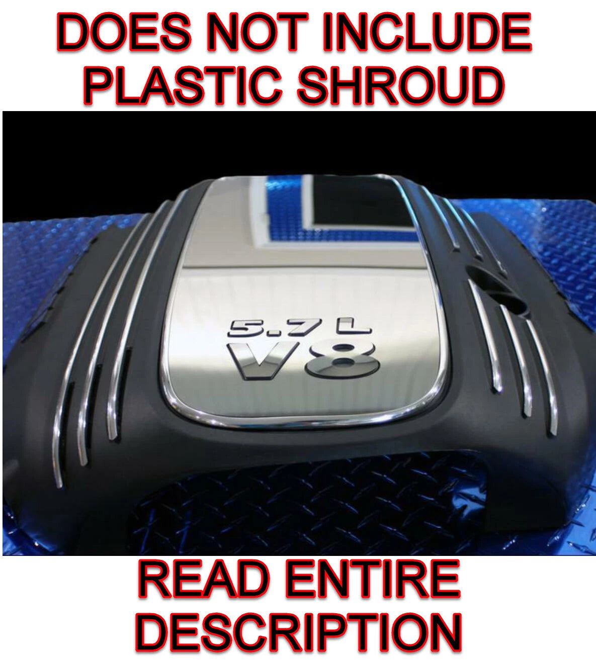 Engine Shroud Dress Up Kit for 5.7 HEMI V8 Dodge Challenger R/T (2008–2023)