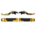 Gold Extendable Brake Clutch Lever Grip Set for Yamaha YZF R1 R6