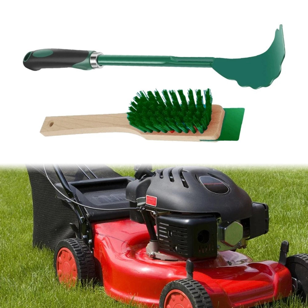 Brush Kit for Cleaning Lawnmower Blades and Garden Equipment