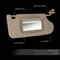 Passenger Side Sun Visor for Nissan Altima (2013–2018) Beige/Tan