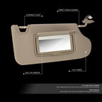 Passenger Side Sun Visor for Nissan Altima (2013–2018) Beige/Tan