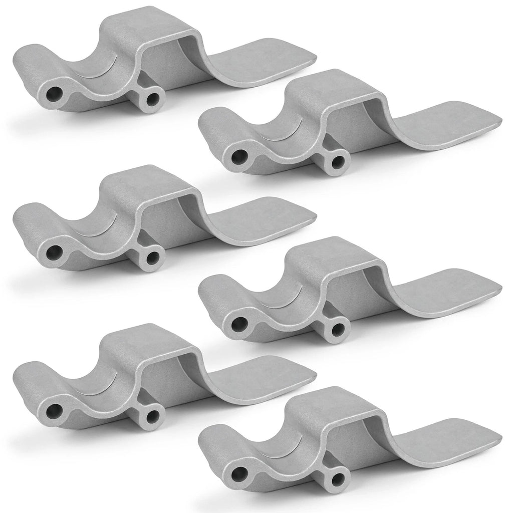 Set of 6 Easy-Off Cast Aluminum Offset Tarp Stop Upright Kit for