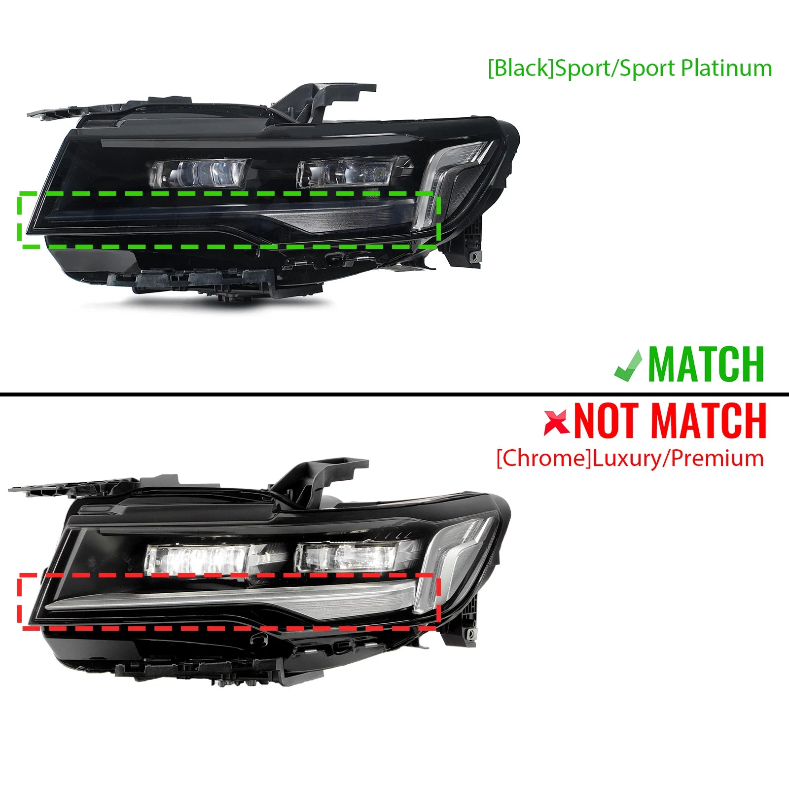 LED Headlight for Cadillac Escalade Sport/Sport Platinum (2021–2024)