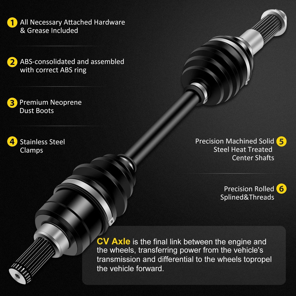 Set of 2 CV Joint Axles for Yamaha Grizzly 450 YFM 4x4 (2011–2014)