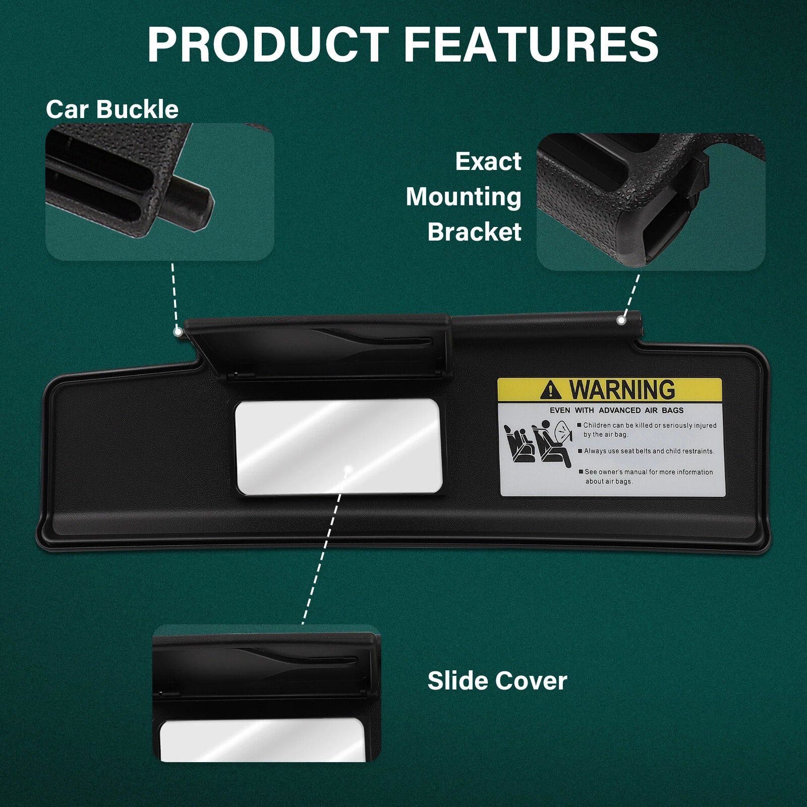 Front Left Driver Sun Visor for Mazda MX-5 Miata (2006–2015)