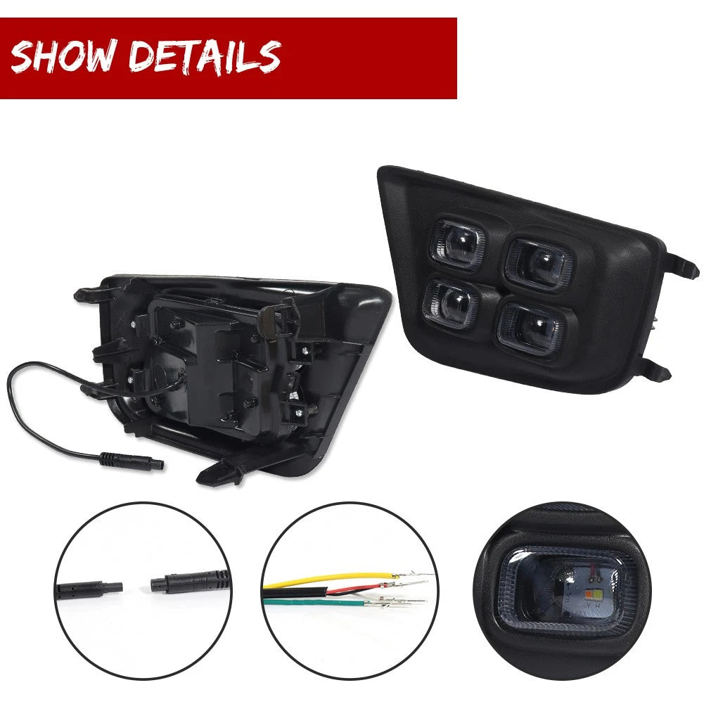 DRL LED Fog Lights for Toyota Tacoma (2012–2015) Amber Turn Signal