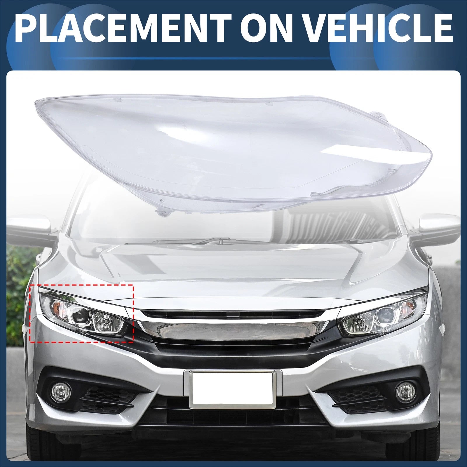 1pc Headlight Lens Cover for Ford Focus (2012–2014) No.BM5Z13008BM