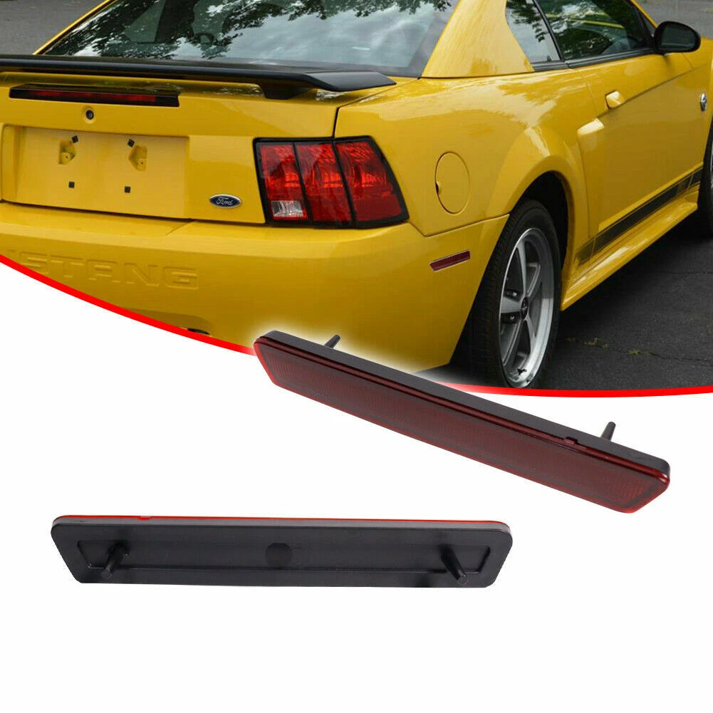 Set of 2 Red Rear Side Marker Lights for Ford Mustang (1999–2004)