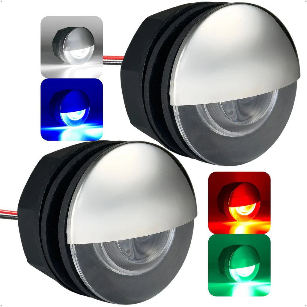2X 2" RGBW Round Courtesy Light for 12V Vehicles (IP67)