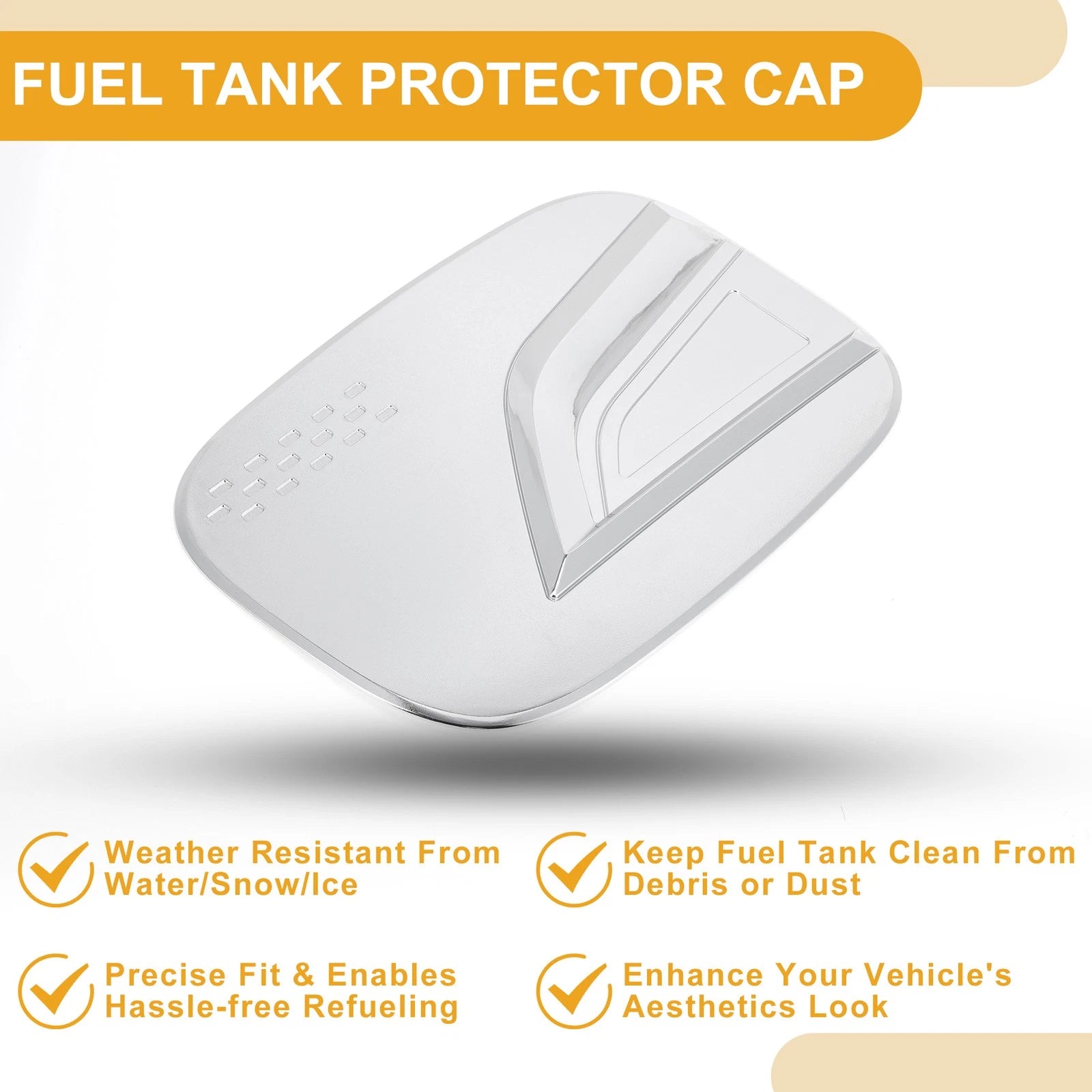 Fuel Tank Door Cap for Kia Sorento (2021–2024) Chrome Silver Tone