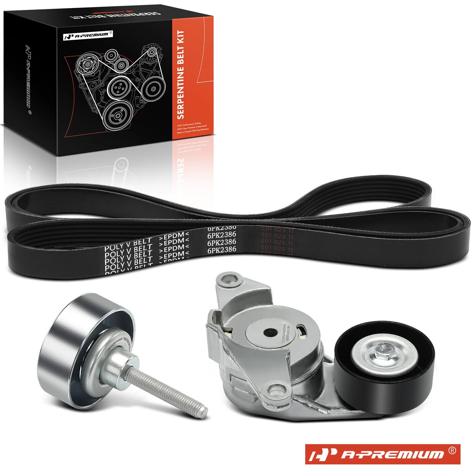 3X Serpentine Belt Drive Component Kit for Chevy Traverse (2009–2012)