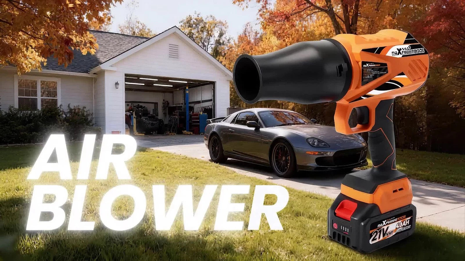 Cordless Leaf Blower for Universal Use (Variable Speed, 2 Batteries)