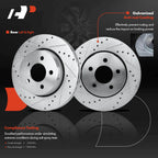 Front Drilled Brake Rotors & Pads Set for Jeep Liberty (2008-2012)