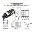Rotary Combination Switch HZ5B-20/4.CCC for AC380V (3 Position 4 Section)
