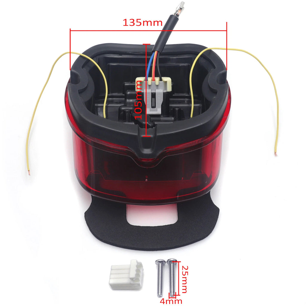 Red Layback LED Taillight Brake Light for Harley FXLR FLHC FXST (2018–2023, 2003–2017)