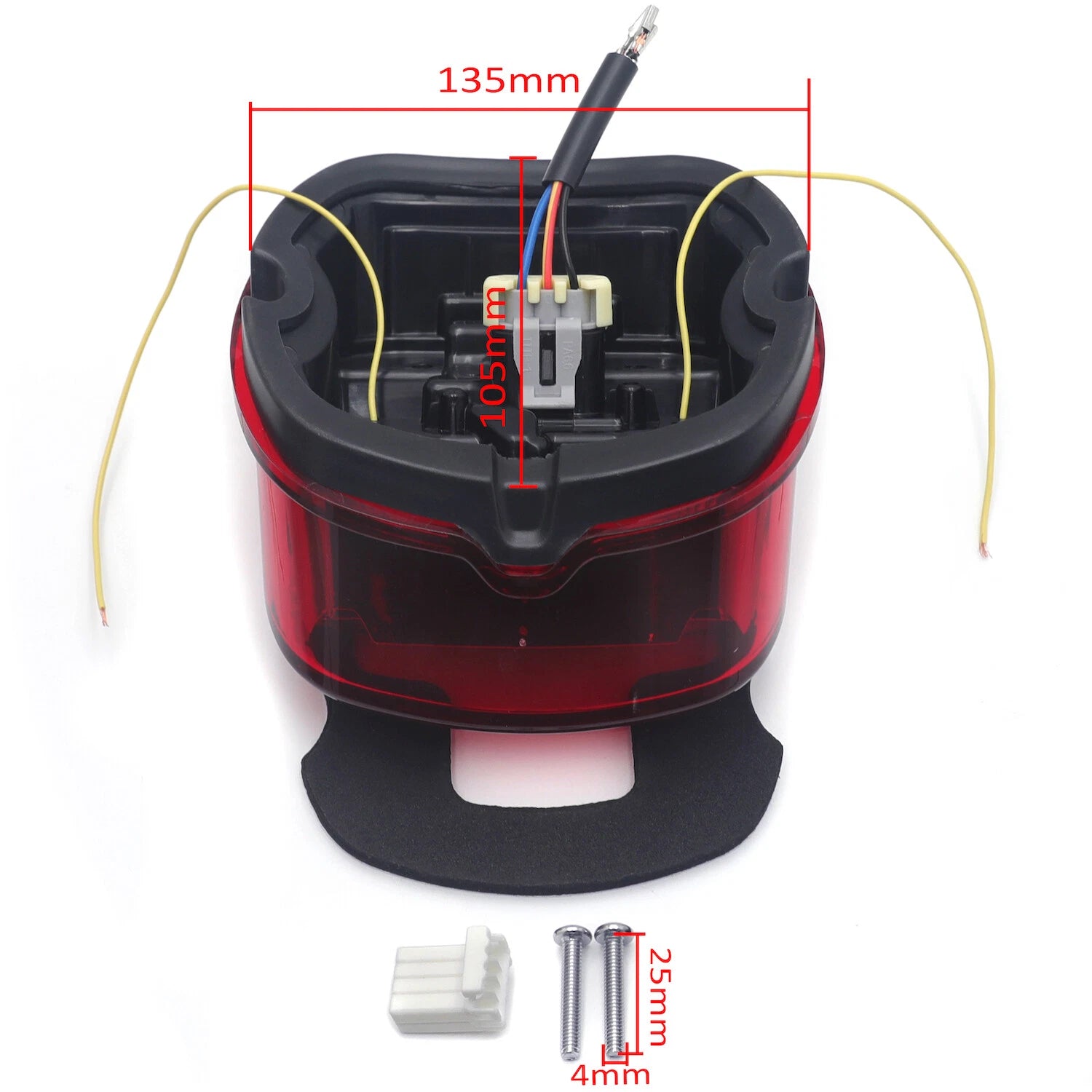 Red Layback LED Taillight Brake Light for Harley FXLR FLHC FXST (2018–2023, 2003–2017)