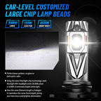 2X NOVSIGHT 9006 HB4 LED Headlight Bulbs for High Low Beam (30000LM 6500K)
