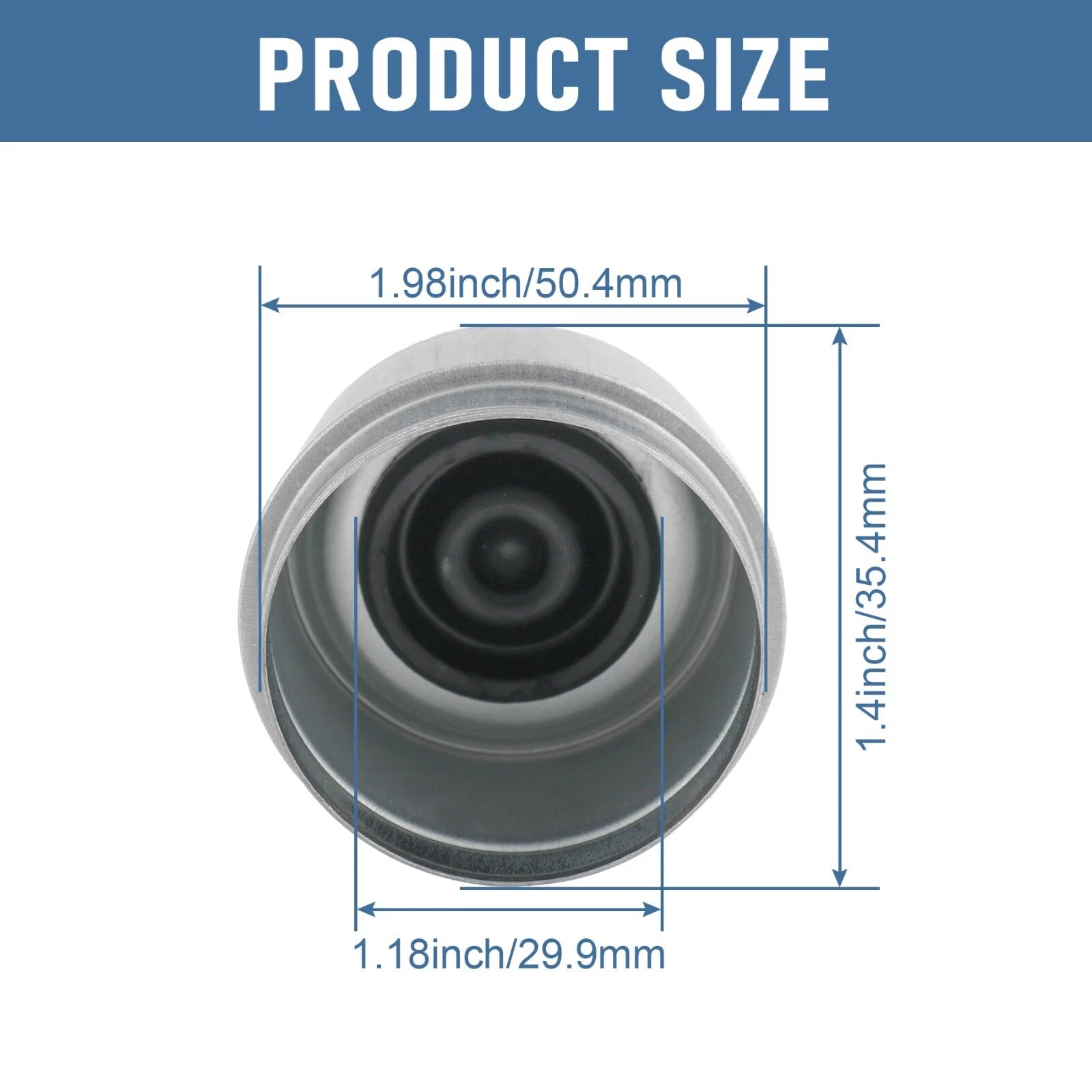 2X Trailer Axle Dust Cap Grease Cover for RV Camper (Universal Fit)