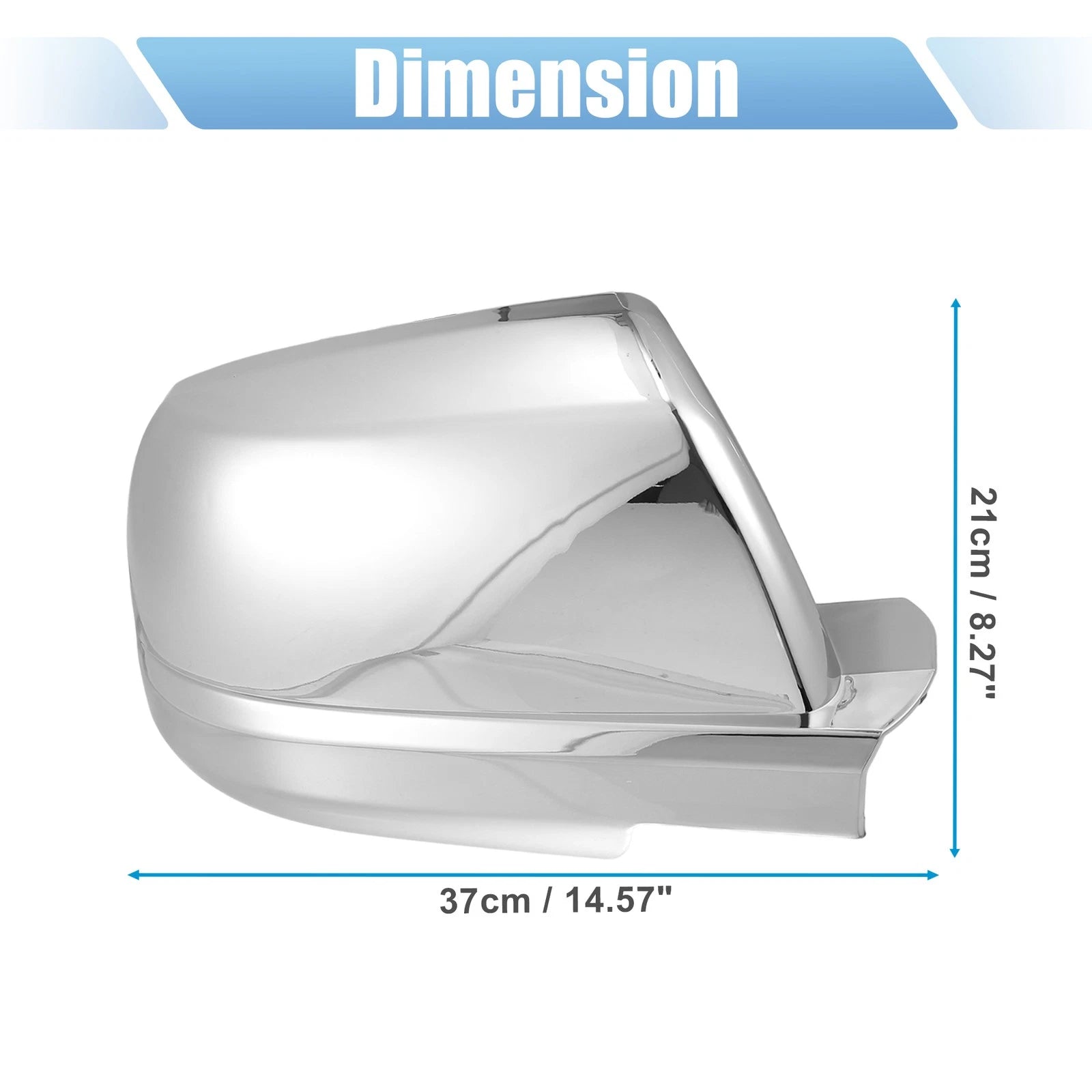 Set of 2 Chrome Plated Mirror Covers for Toyota Tundra (2014–2021) 731618519386