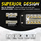 6 Inch LED Work Light Pods Spot Flood Beam Driving Lamp for Car