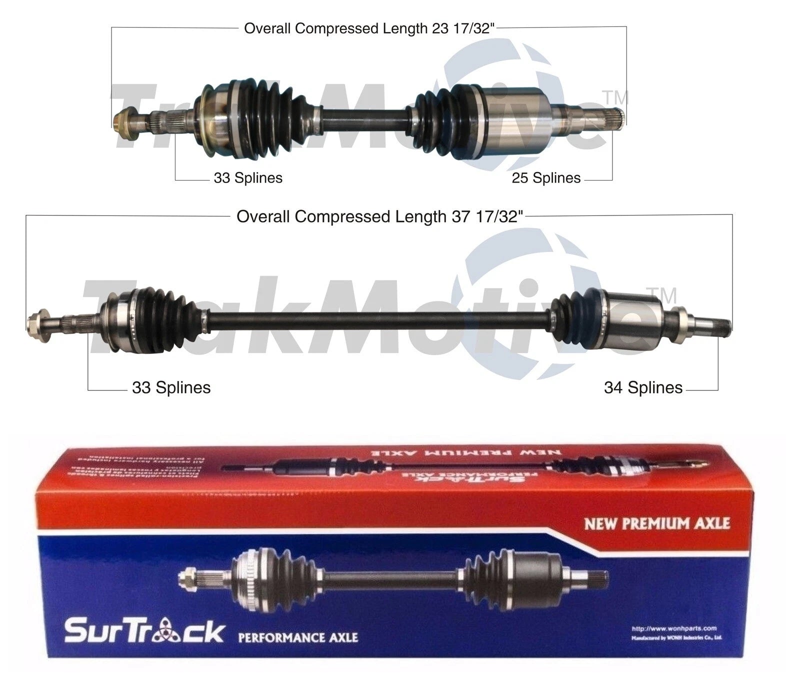 Set of 2 Front CV Axle Shafts for Chevrolet Cruze (2012) - SurTrack