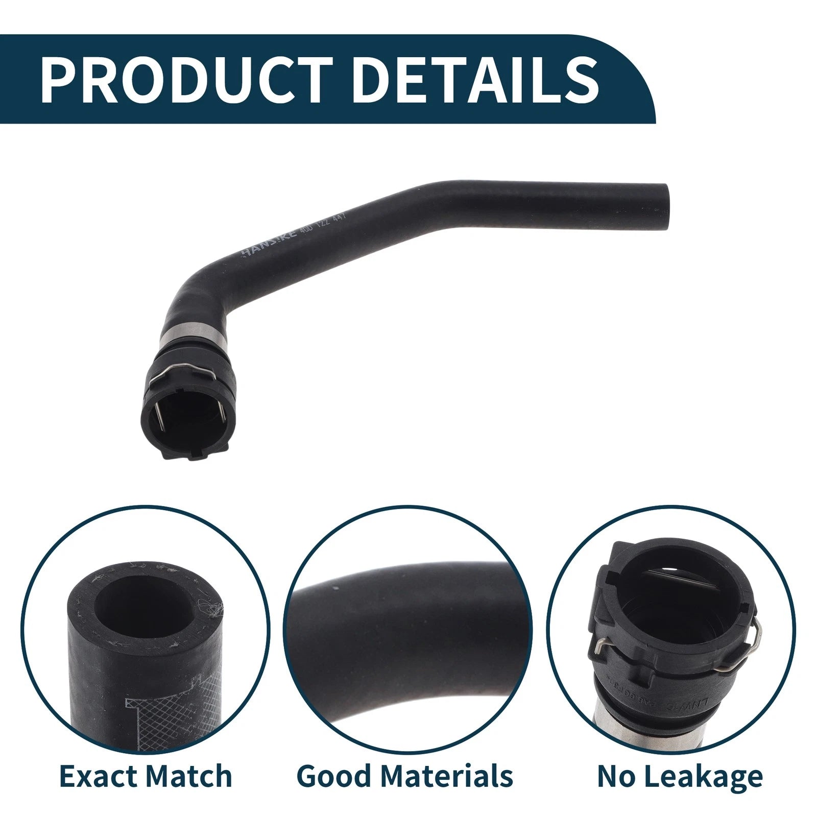 Radiator Hose for Audi A6 2.0 (2011–2018) 4GD122447N Rubber Coolant Pipe