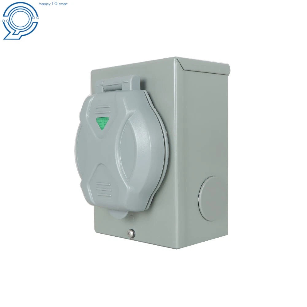 50 AMP Generator Power Inlet Box for Locking 3 Prong 125V (Waterproof)