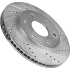 Disc Brake Rotor and Pad Kit for Nissan Titan (2004–2005) Front Cross-Drilled