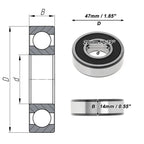 6204DDU Deep Groove Ball Bearing for Scooter Skateboard Wheel (P4)