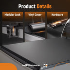 5ft Soft Roll Tonneau Cover for Chevrolet Colorado/Canyon (2004-2014) Black LED