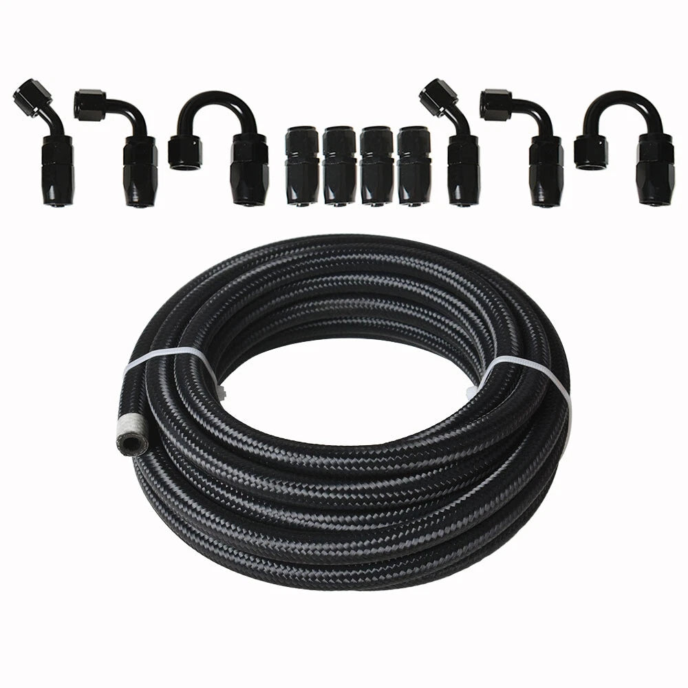 Braided Fuel Hose Line Kit for Universal Applications (20FT)