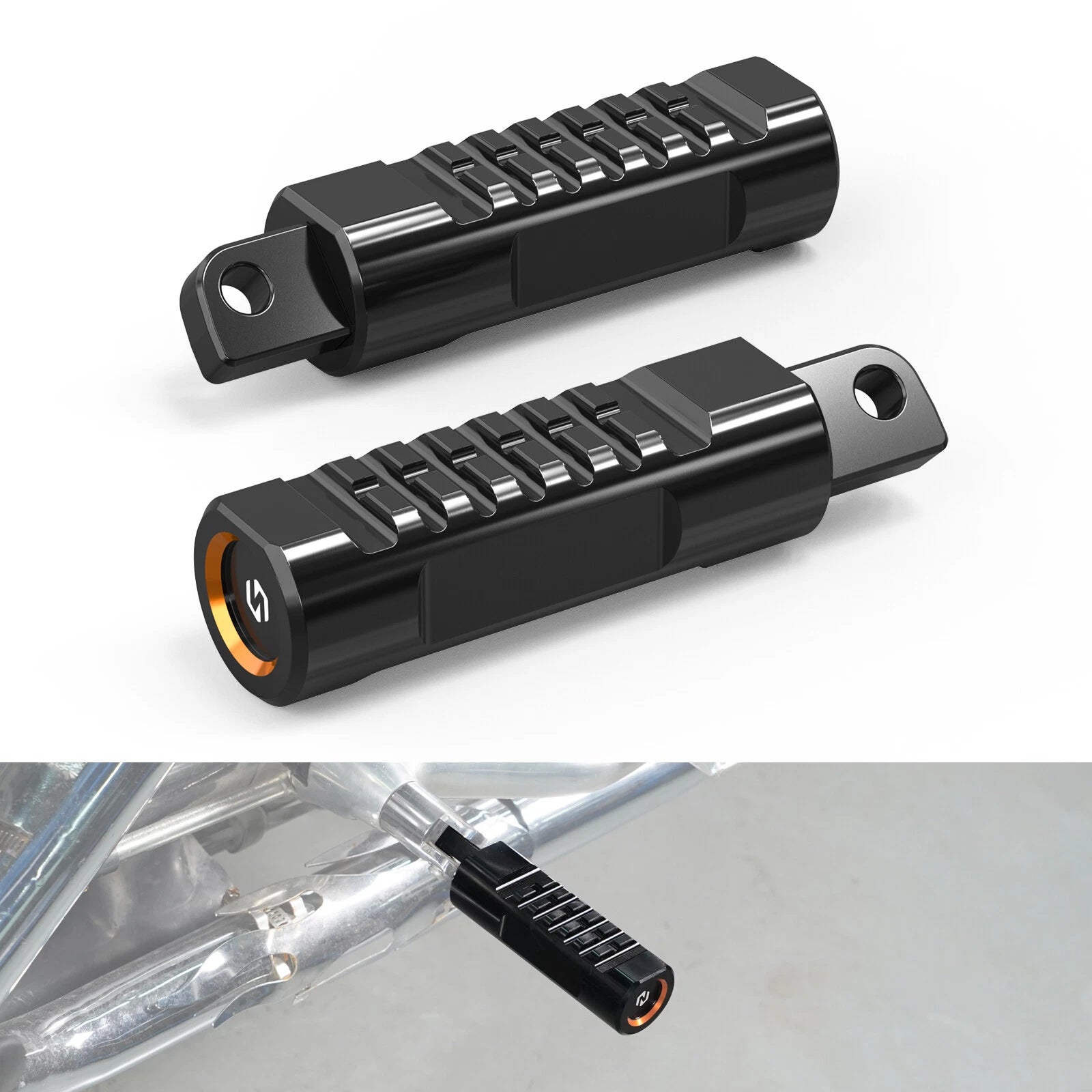 Front Footpegs Footrests Set of 2 for Harley Iron 883 XL883N (2009–2018) 51323-08 51327-08
