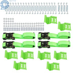Set of 2 Heavy Duty Wheel Chock Tie Down Straps 2" x 8'