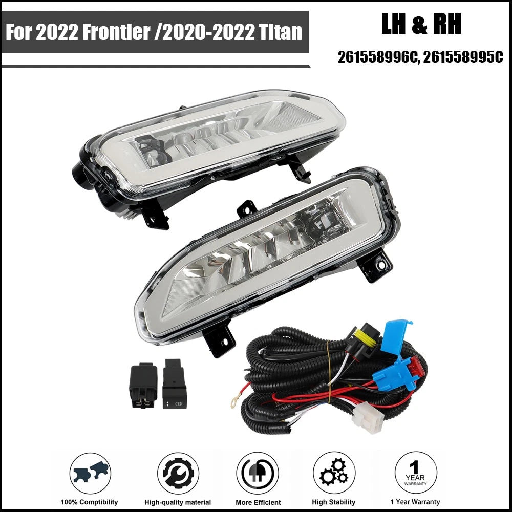 LED Fog Light Set for Nissan Frontier (2022) & Titan (2020–2022)