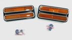 Amber LED Side Marker Lights Pair with Turn Signal for Chevy C10 (1968–1972)